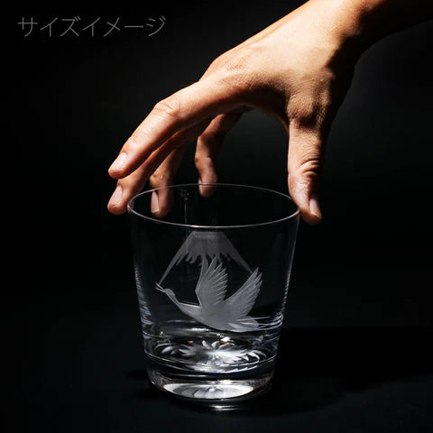 太武朗工房 - 富士山與鶴 - 酒杯 透明 ♪︎