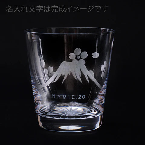 太武朗工房 - 富士山與櫻花 - 酒杯 透明 ♪︎