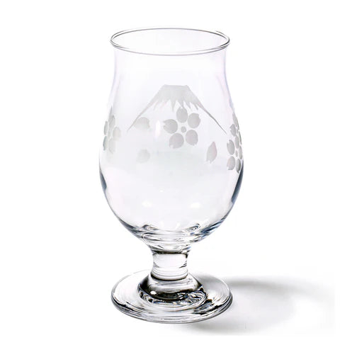 太武朗工房 - 富士山與櫻花 - 啤酒杯 透明 ♪︎