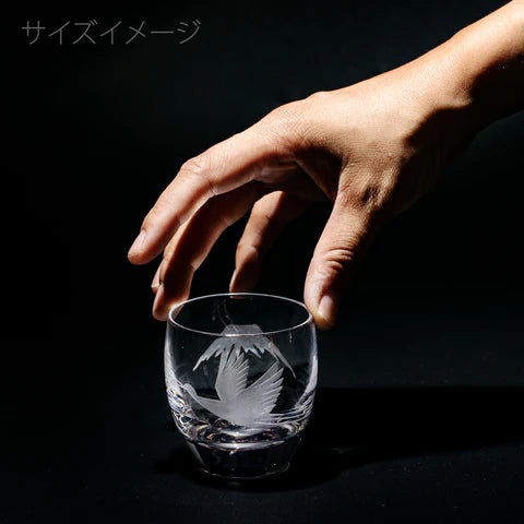 太武朗工房 - 富士山與鶴・櫻花 - 冷酒杯組 透明 ♪︎