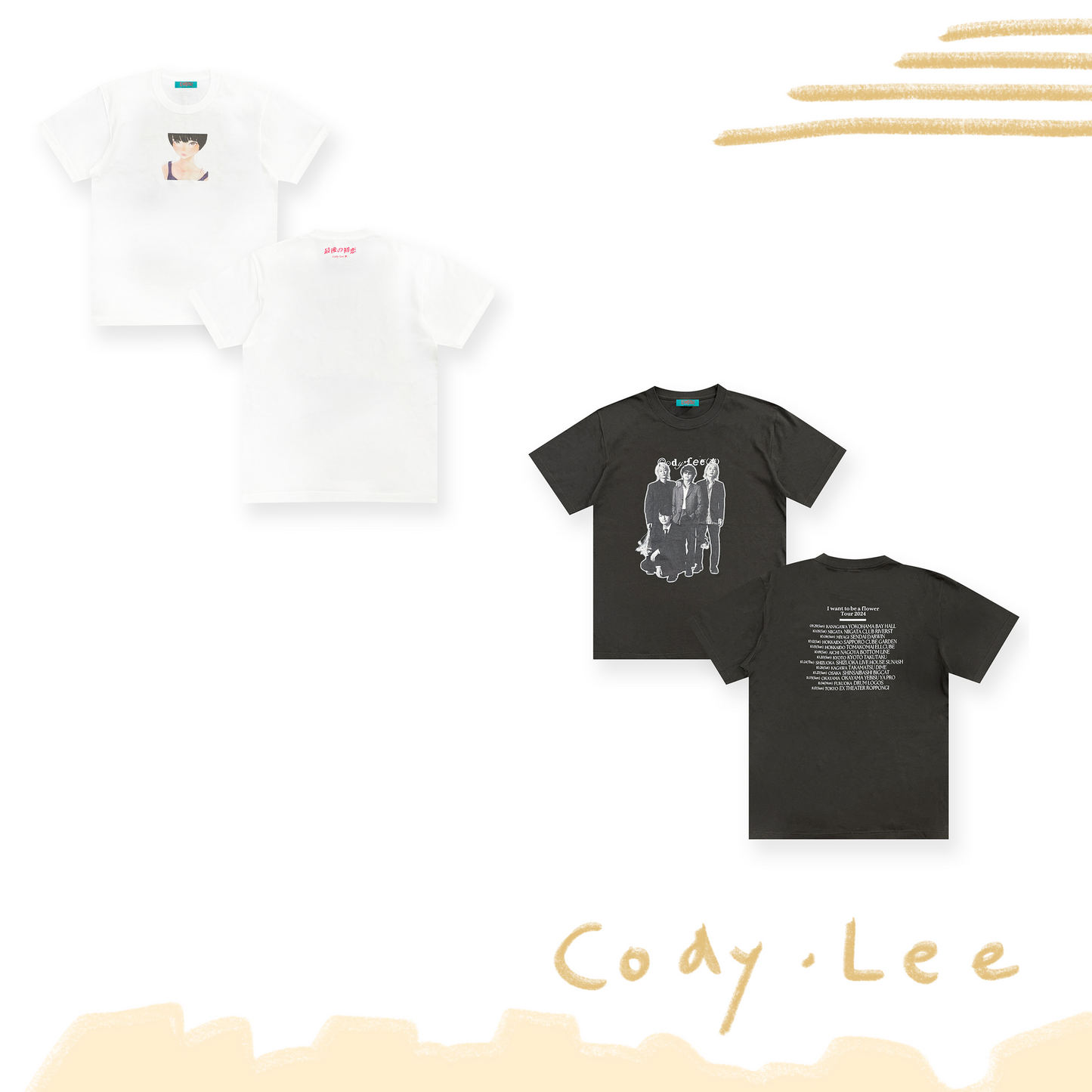 🏕️ Cody Lee(李) - 最後的初戀/I want to be a flower Tour Tee 短袖上衣 ♪︎