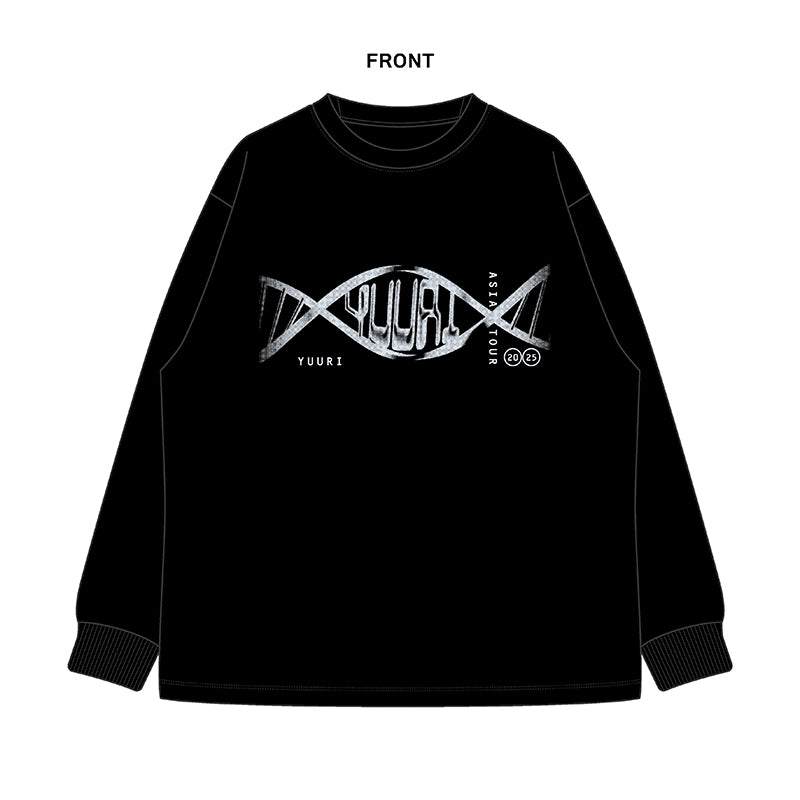 🌪️ 優里 - YUURI ASIA TOUR 2025 - 金屬Logo 長袖T-Shirt ♪︎