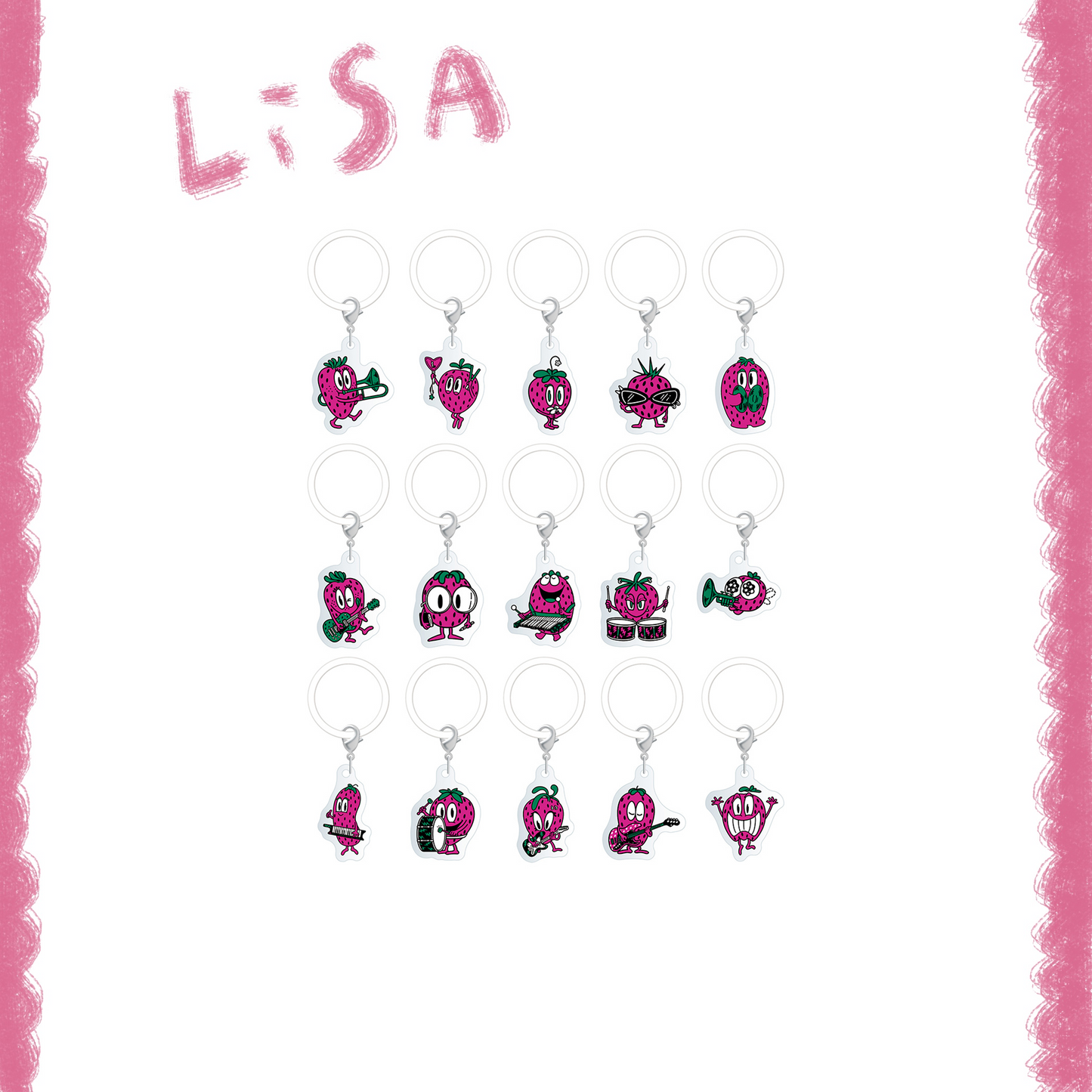 ❤️🔥 LiSA - LiVE is Smile Always~15~ - GOROGORO草莓鑰匙圈 (共15種隨機款式) ♪︎
