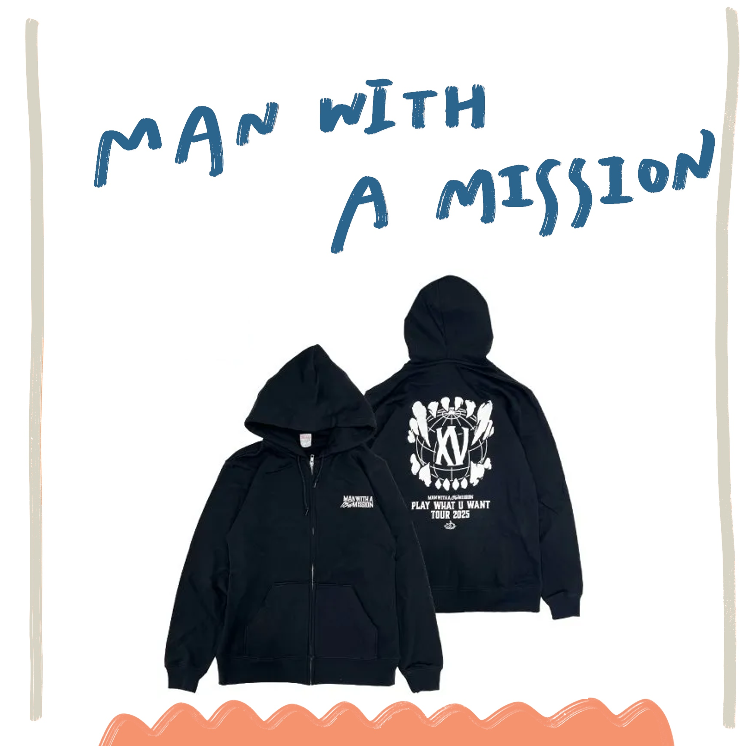MAN WITH A MISSION　15th 牙ロゴパーカー　XL 15th 牙ロゴパーカー - MWAM Web Shop