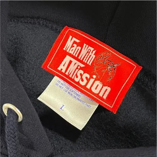 🐺 MAN WITH A MISSION - GAW刺繡帽T (海軍藍) ♪︎