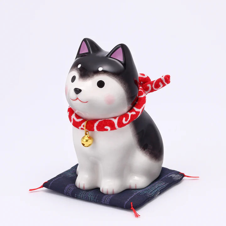中外陶園– 藥師窯 - 狗勾日和坐姿柴犬 - 黑柴 (小) ♪