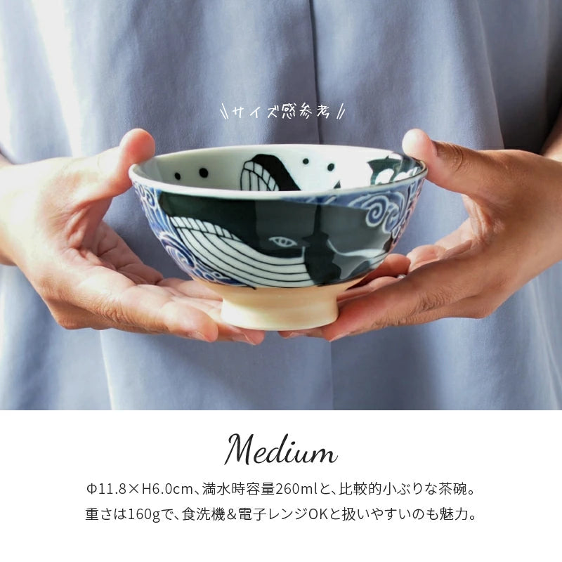 陶土庵 - 白浪鯨 - 中碗 ♪︎