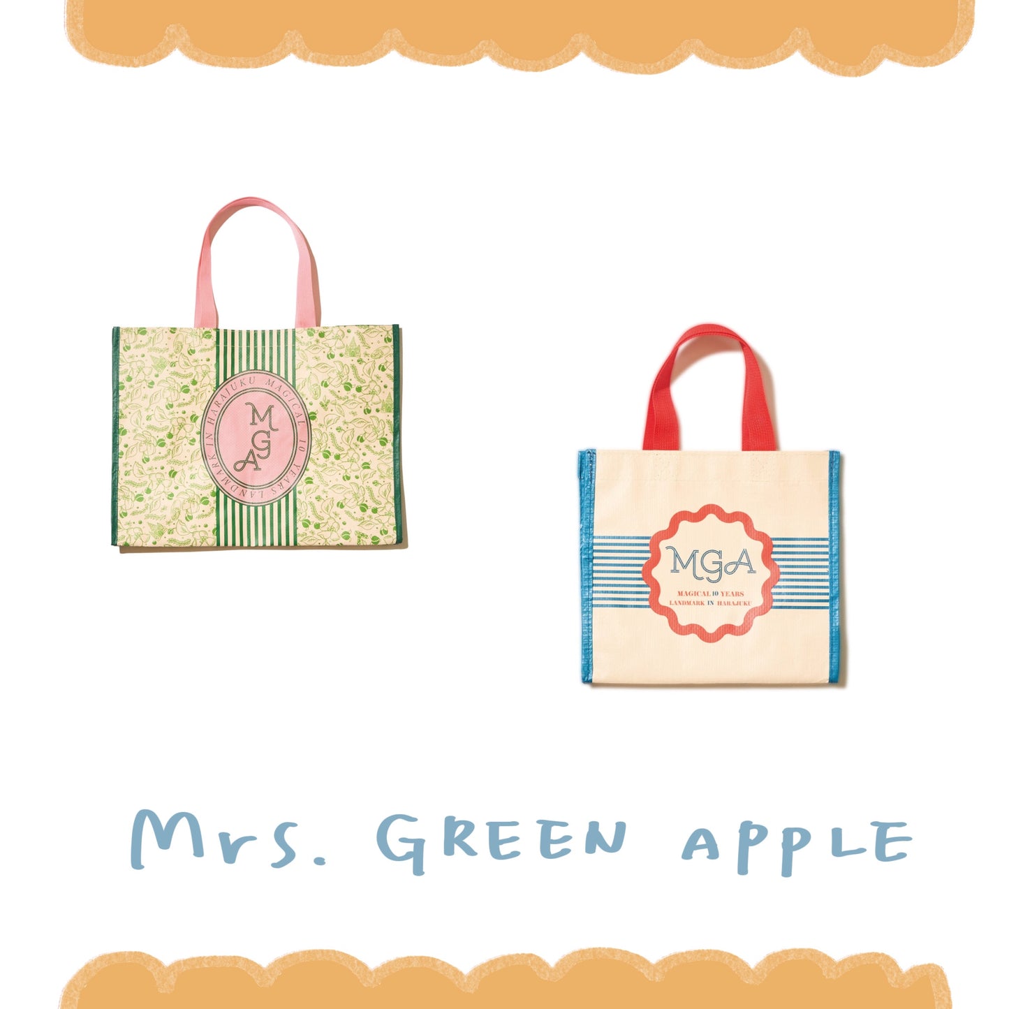🍏 Mrs. GREEN APPLE - LANDMARK IN HARAJUKU - 手提袋 - 【長期預購-7月上旬後】 ♪︎
