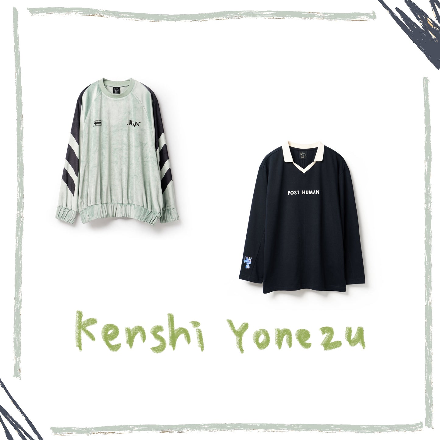 🍋 KENSHI YONEZU - '25 JUNK - POST HUMAN 長袖上衣 / JUNK 絲絨長袖上衣 ♪︎