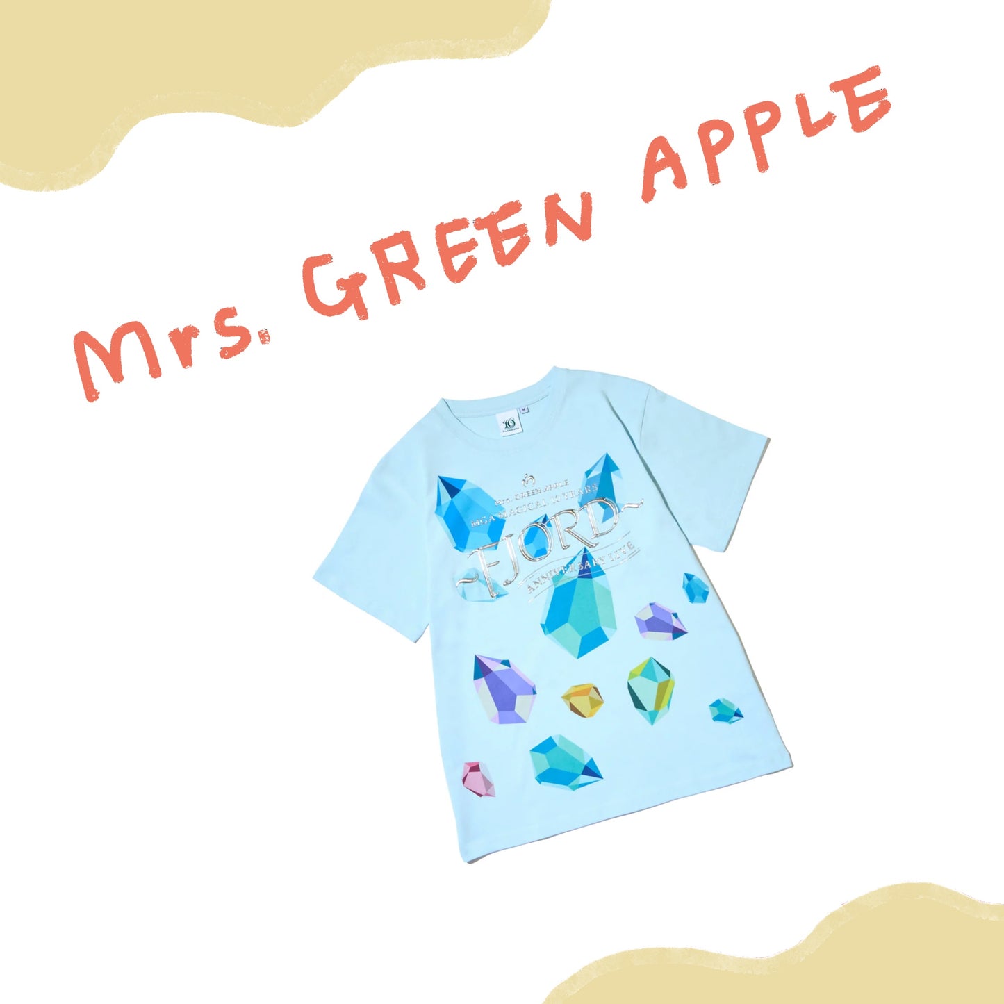 🍏 Mrs. GREEN APPLE - FJORD - 水晶短袖上衣 ♪︎ - 【長期預購-10月上旬】