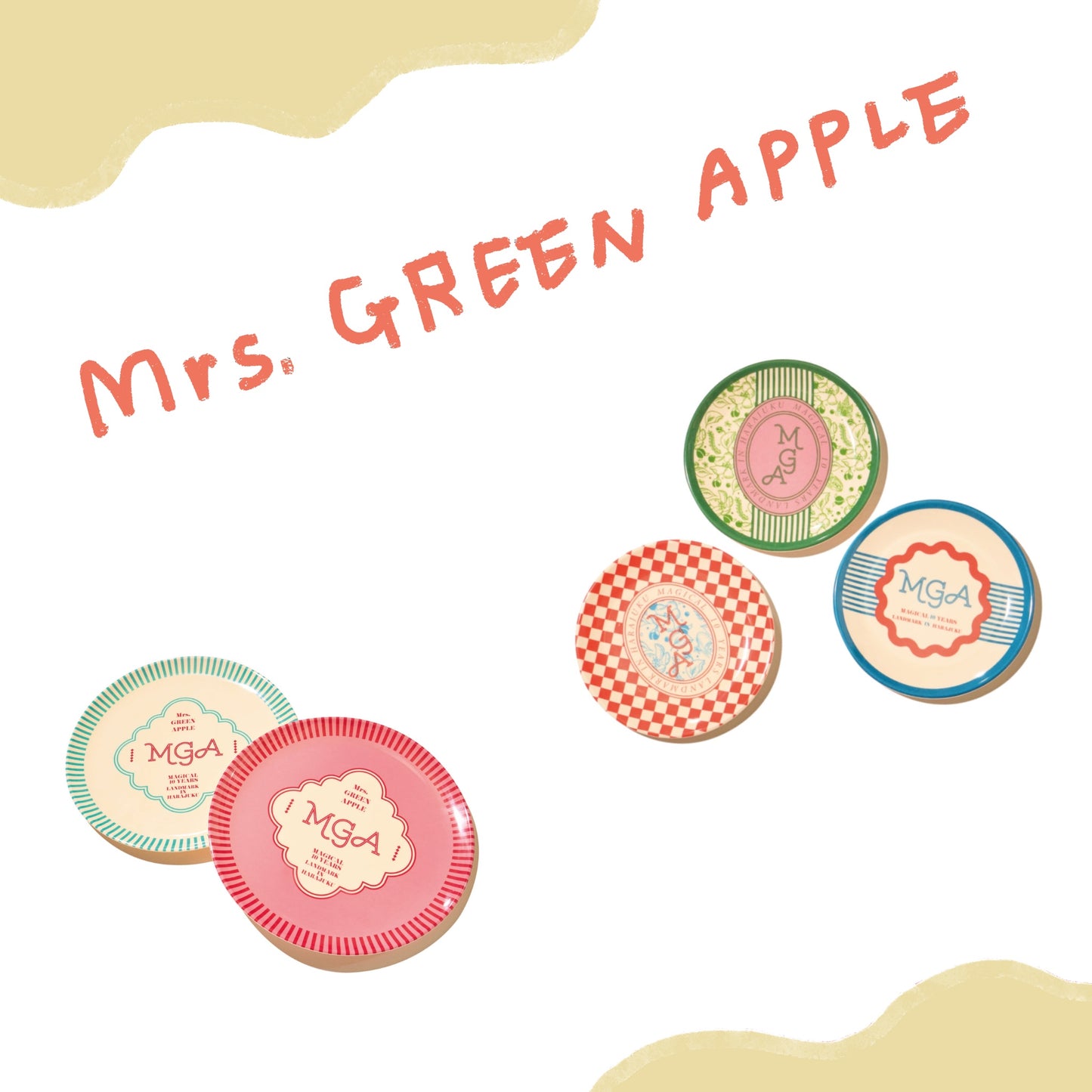 🍏 Mrs. GREEN APPLE - LANDMARK IN HARAJUKU - 盤子 ♪︎ - 【長期預購-7月上旬後】