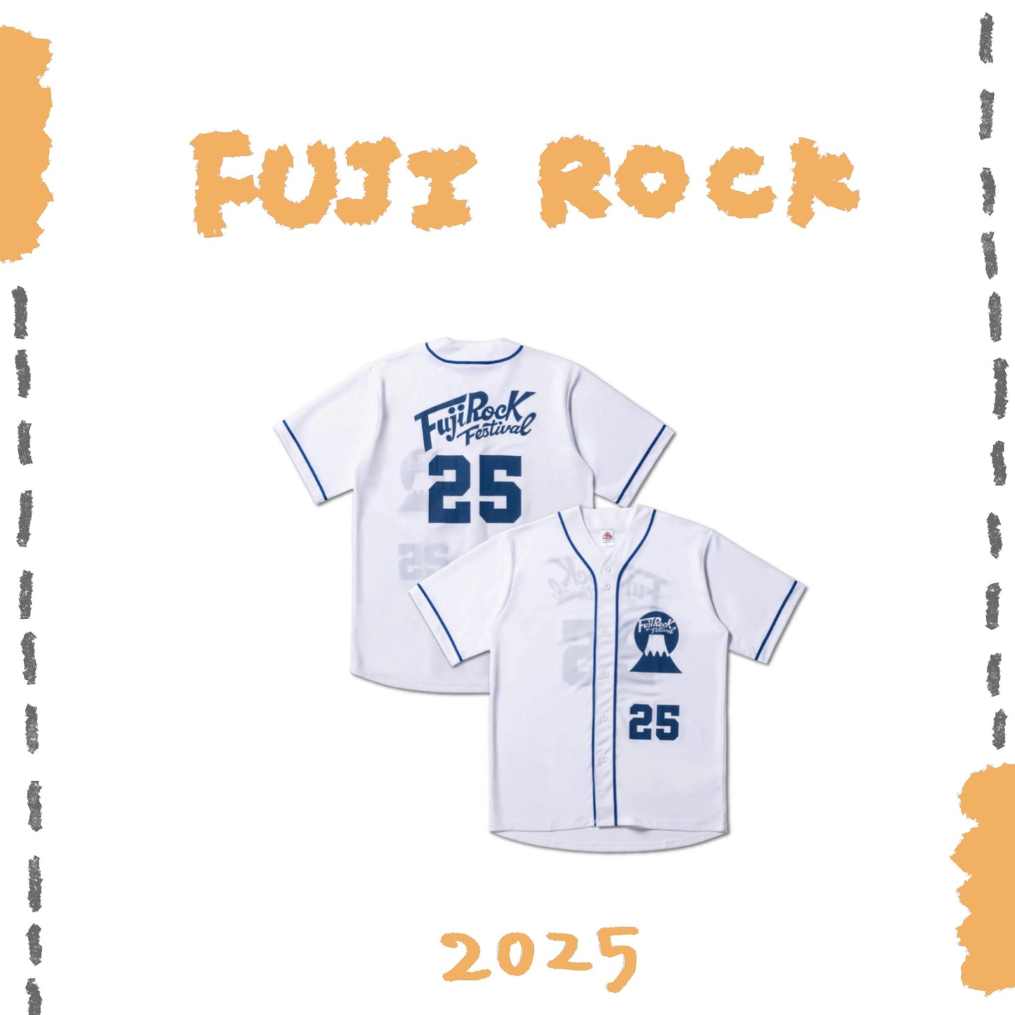 🗻 FUJI ROCK '25 - 棒球上衣 ♪︎