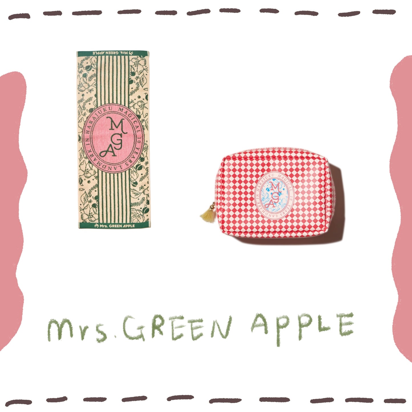 🍏 Mrs. GREEN APPLE - LANDMARK IN HARAJUKU - 毛巾/收納包 - 【長期預購-7月上旬後】 ♪︎