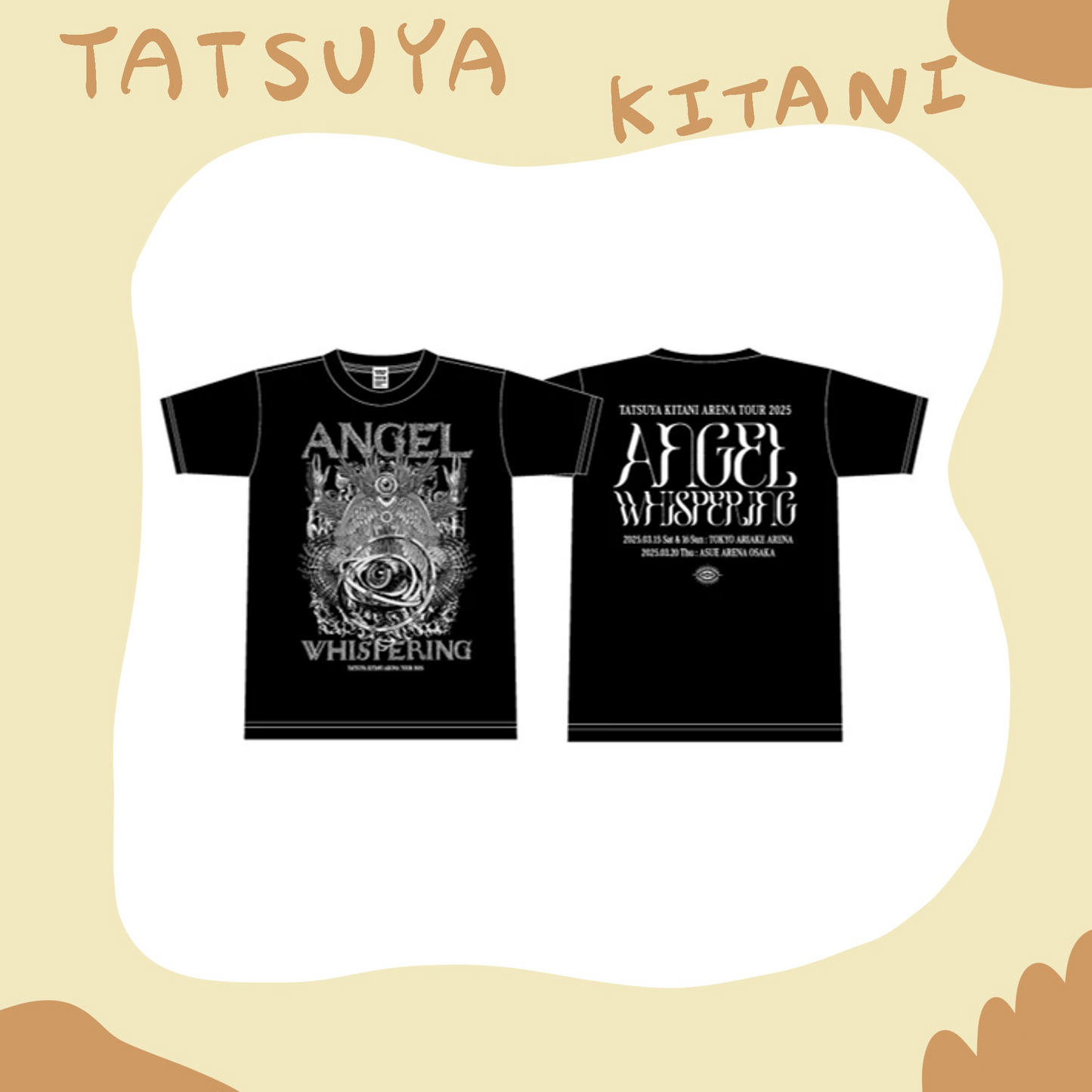 🎸 Kitani Tatsuya - ANGEL WHISPERING - 短袖上衣 ♪