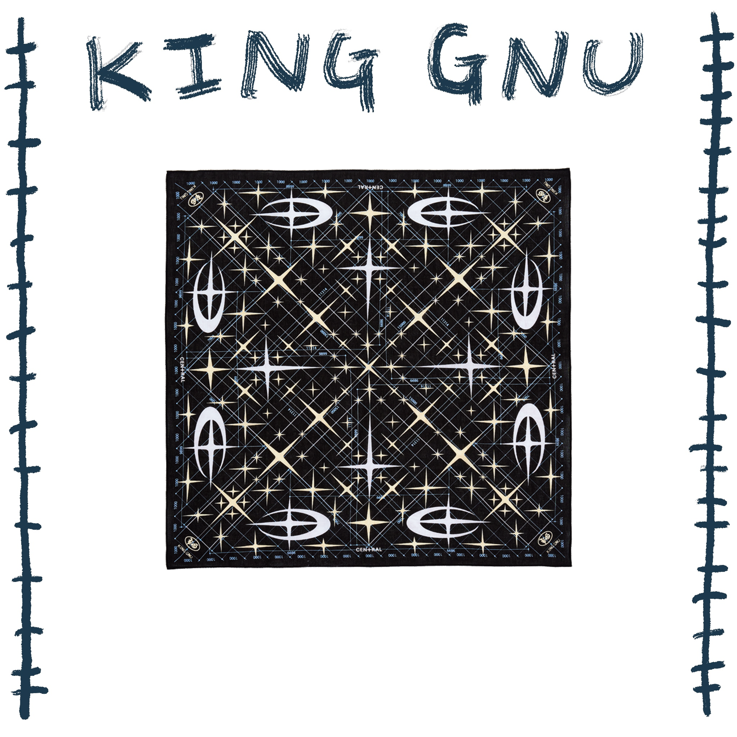 👑🐂 King Gnu - CEN+RAL Tour 2026 - CEN+RAL 方巾(BLACK