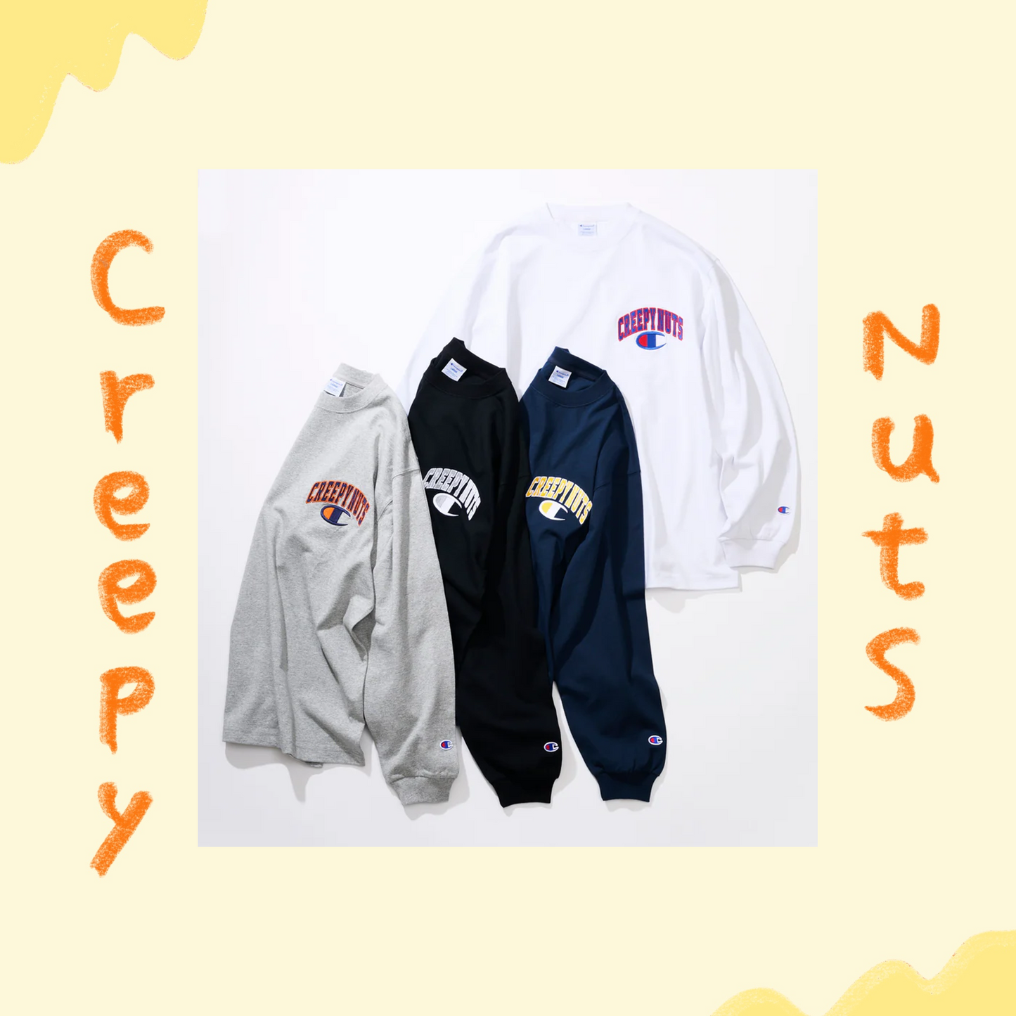 🥜 Creepy Nuts × Champion - 長袖 T-SHIRT '25 ♪︎