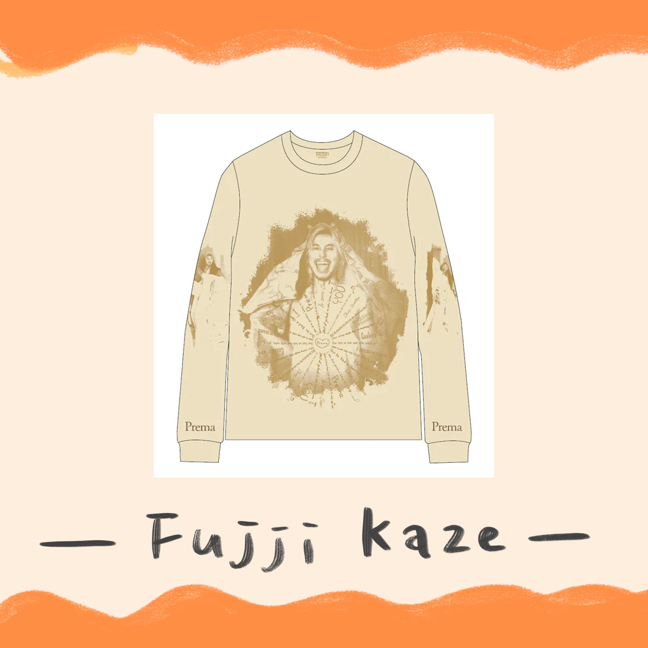 🌾 Fujii Kaze - Prema - Faded Prema Long Sleeve T-Shirt