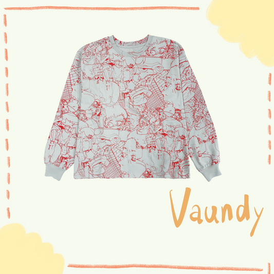 🍥 Vaundy - 塗鴉長袖T-Shirt ♪︎