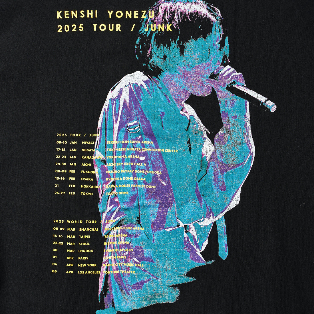 🍋 KENSHI YONEZU - '25 JUNK - がらくた貓咪 T-Shirt / JUNK WORLD TOUR TEE / LOST CORNER T-Shirt ♪︎