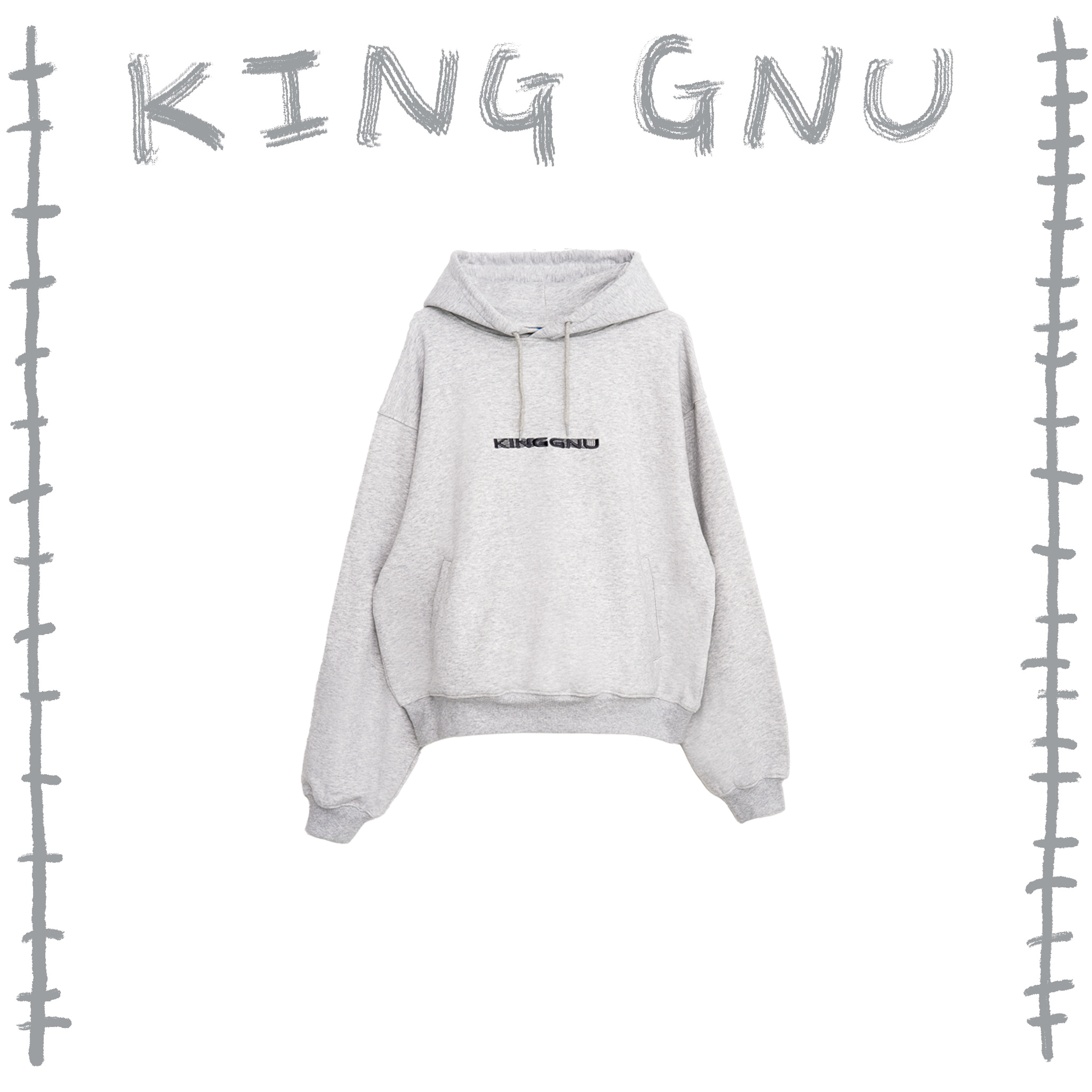 👑🐂 King Gnu - CEN+RAL Tour 2026 - KG IS DEAD HOODIE (GRAY