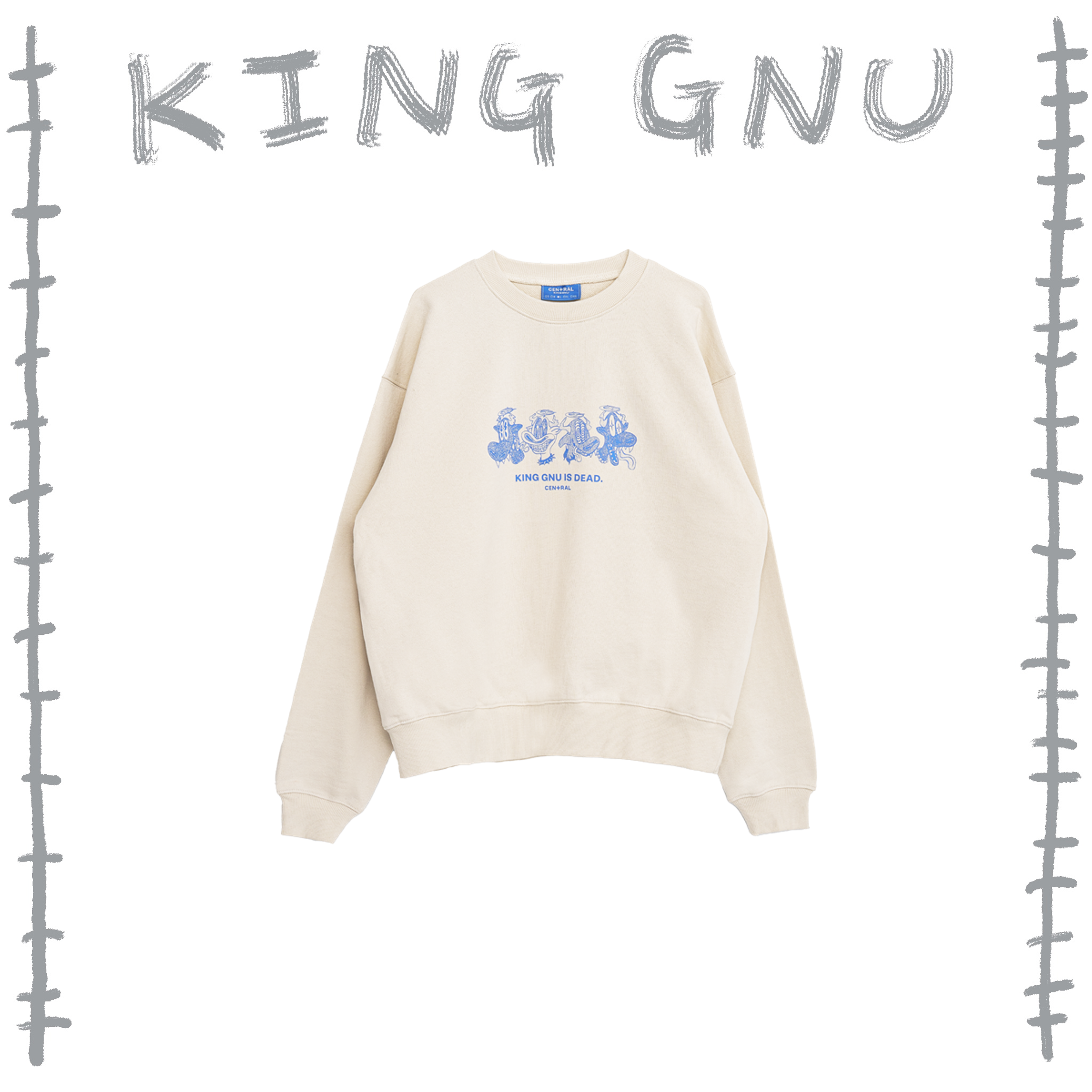 ミュージシャン King Gnu CEN+RAL KG IS DEAD SWEATSHIRT King Gnu OFFICIAL GOODS STORE