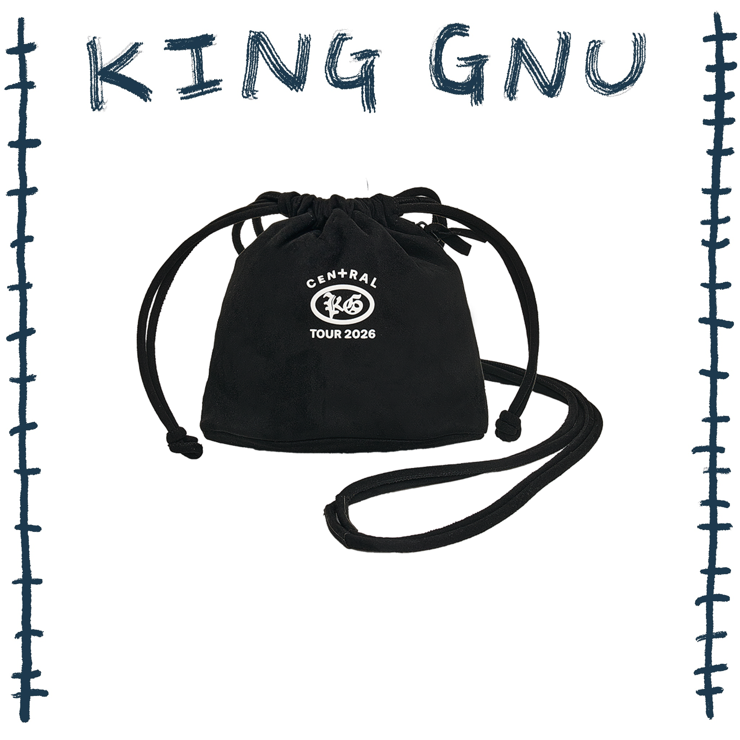 👑🐂 King Gnu - CEN+RAL Tour 2026 - KG KINCHAKU 小包(BLACK