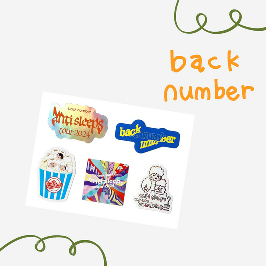 🌊 back number - one room party vol.7 - POP-UP STORE ver. anti sleeps 貼紙組 ♪︎