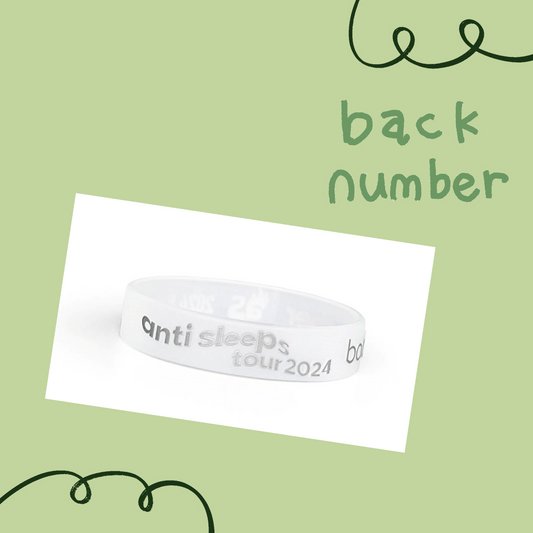 🌊 back number - one room party vol.7 - POP-UP STORE ver. anti sleeps 橡膠手環 ♪︎