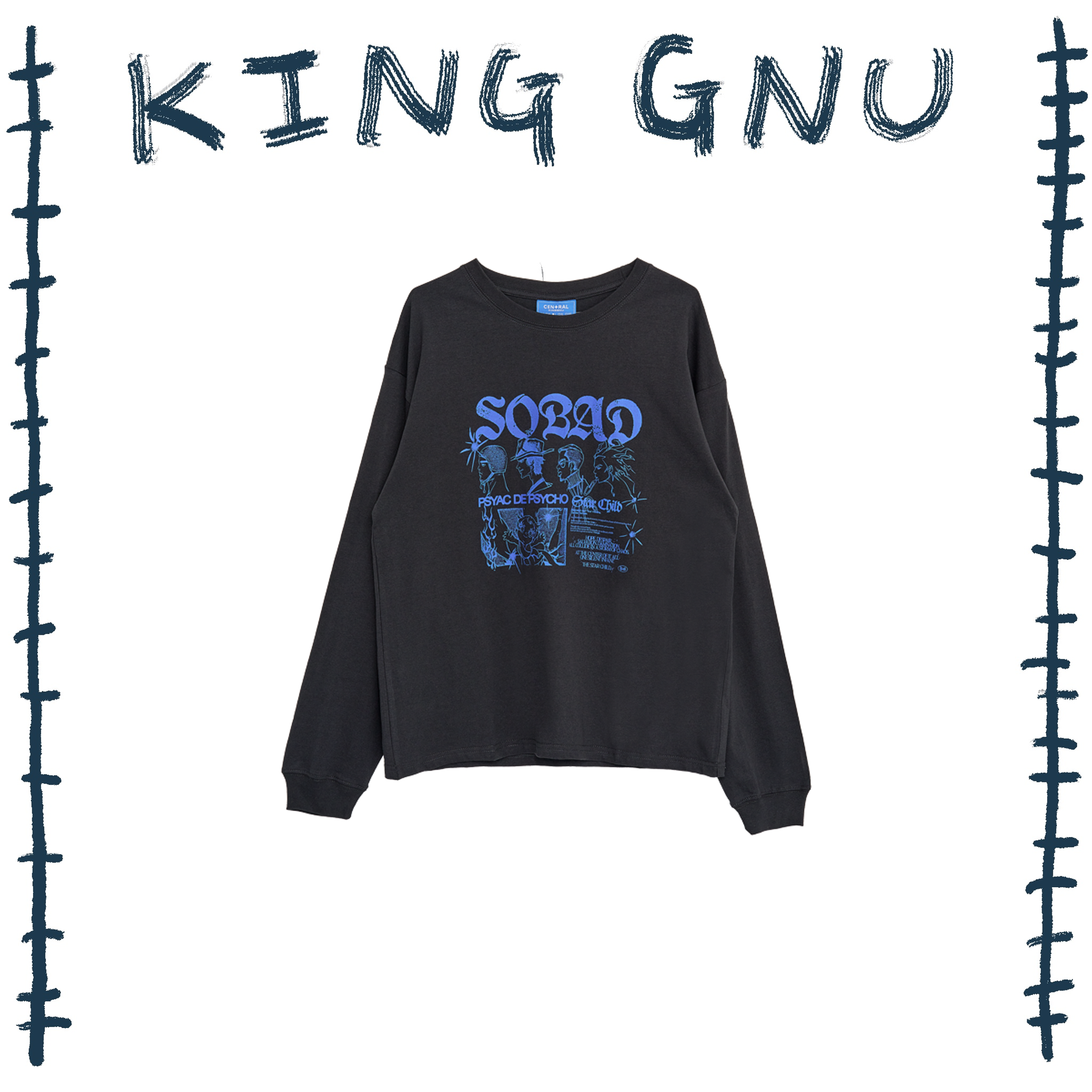 King Gnu SOBAT ロンT Mサイズ　Sumi Black 👑🐂 King Gnu - CEN+RAL Tour 2026 - SOBAD L/S TEE (SUMI BLACK
