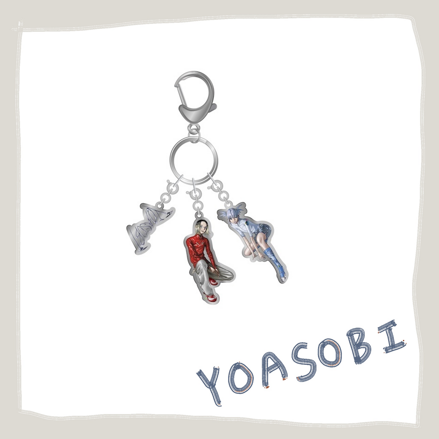 ⭐ YOASOBI - Silver Keychain ♪︎