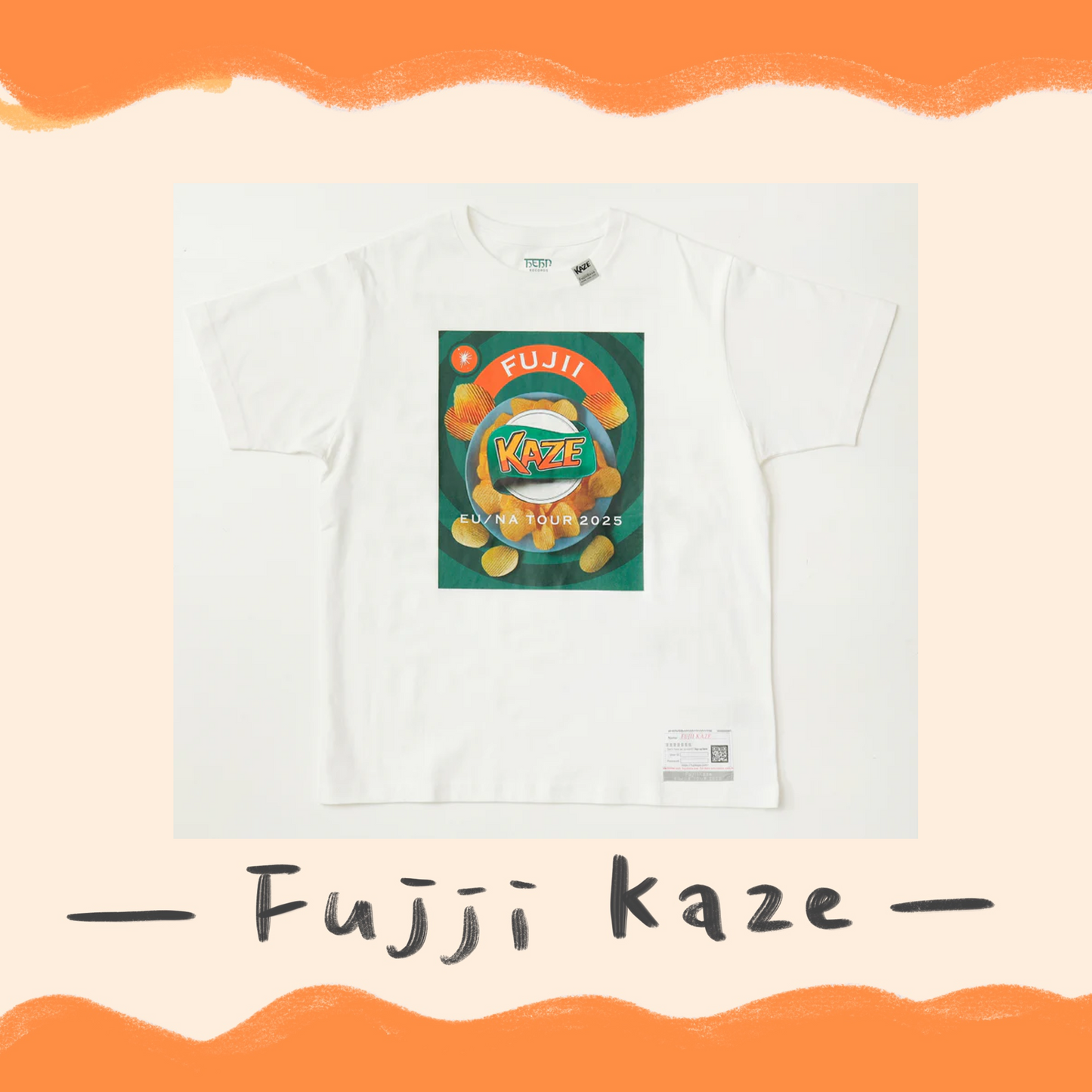 🌾 Fujii Kaze - EU / NA TOUR 2025 - 洋芋片T-Shirt ♪︎