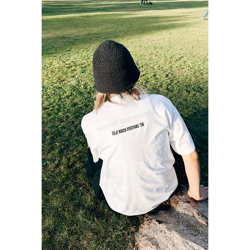 🌾 Fujii Kaze - Fujii Kaze x Fuji Rock '26 - Official Collaboration T-shirt (WHITE) ♪︎ - 【中期預購-7月下旬】