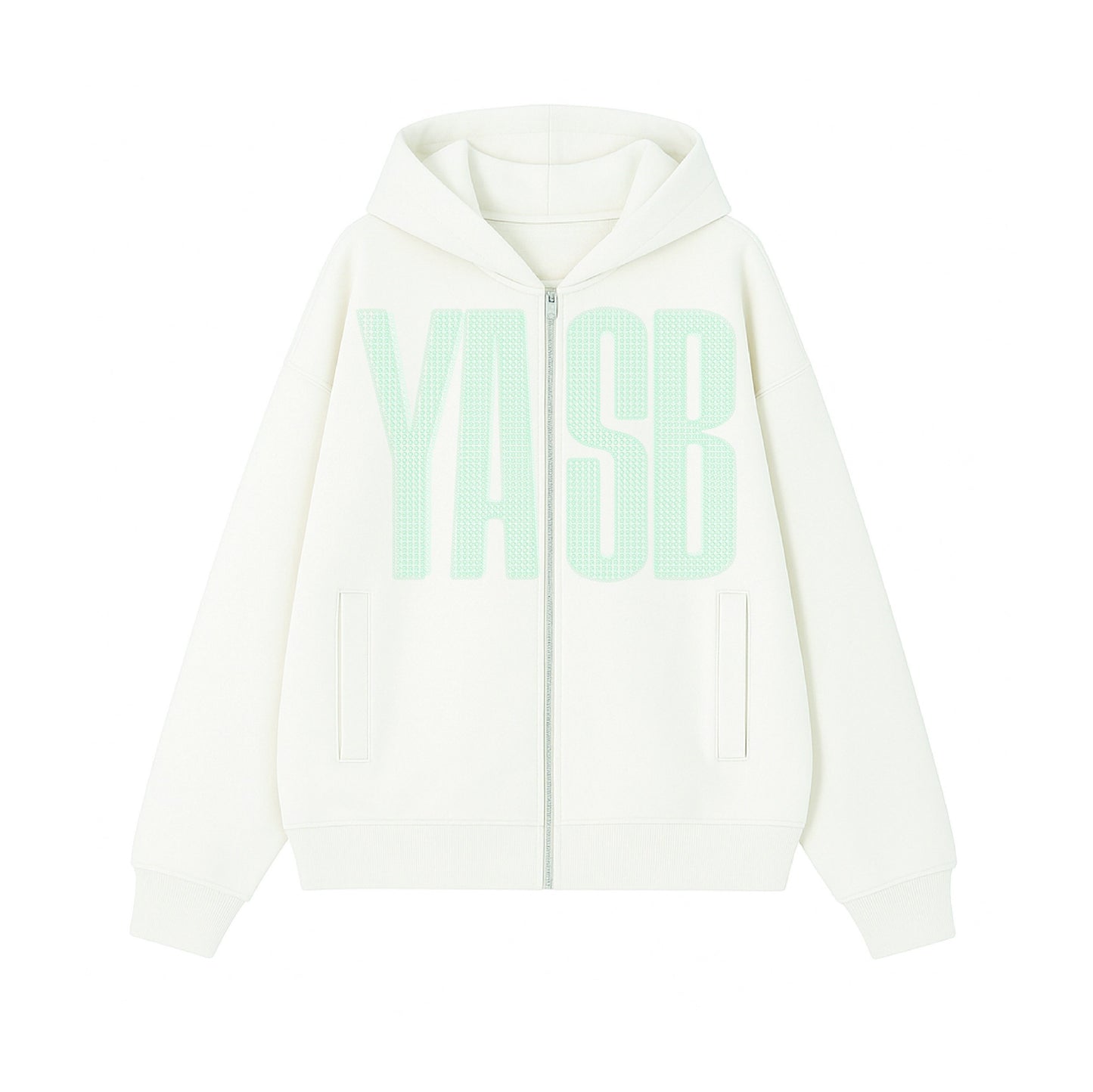 ⭐ YOASOBI - YASB Rhinestone - Logo Zip Hoodie ♪︎ - 【中期預購-12月上旬】