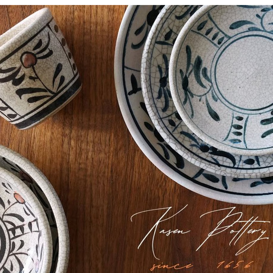 喜多窯霞仙 - 繪瀨戶 - 赤繪玉緣鉢5寸 ♪︎