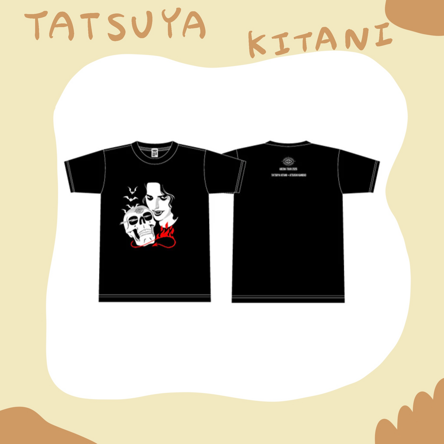 🎸 Kitani Tatsuya - キタニタツヤ×カネコアツシ アクマノササヤキ 短袖上衣 ♪︎