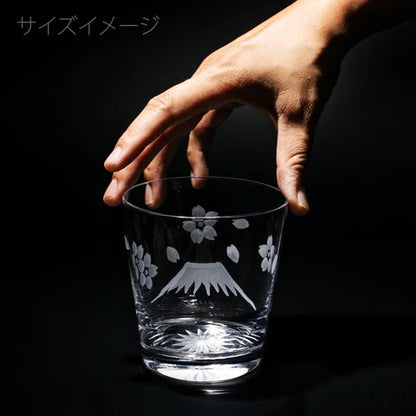 太武朗工房 - 富士山與櫻花 - 酒杯 透明 ♪︎