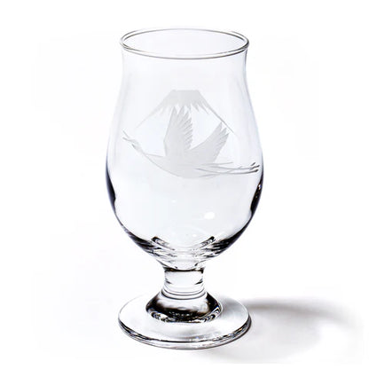 太武朗工房 - 富士山與鶴 - 啤酒杯 透明 ♪︎