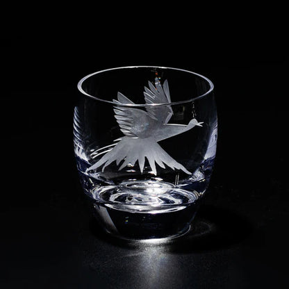 太武朗工房 - 富士山與鶴 - 冷酒杯 透明 ♪︎