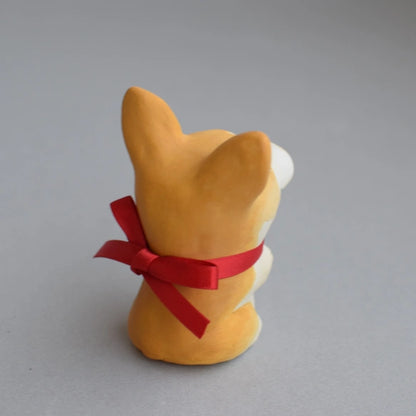 城南窯 - 招財犬 - 柯基(紅棕) ♪︎