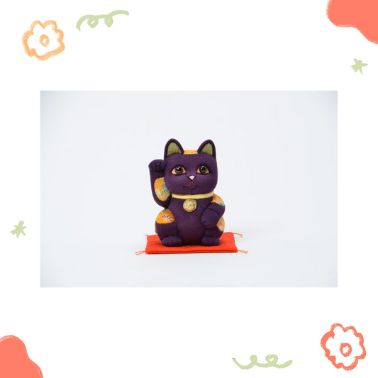 柿沼東光 - 招財貓- 風水 - 紫 ♪︎