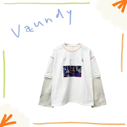 🍥 Vaundy - "SILENCE" - Logo Layered T-shirt［White］ ♪︎