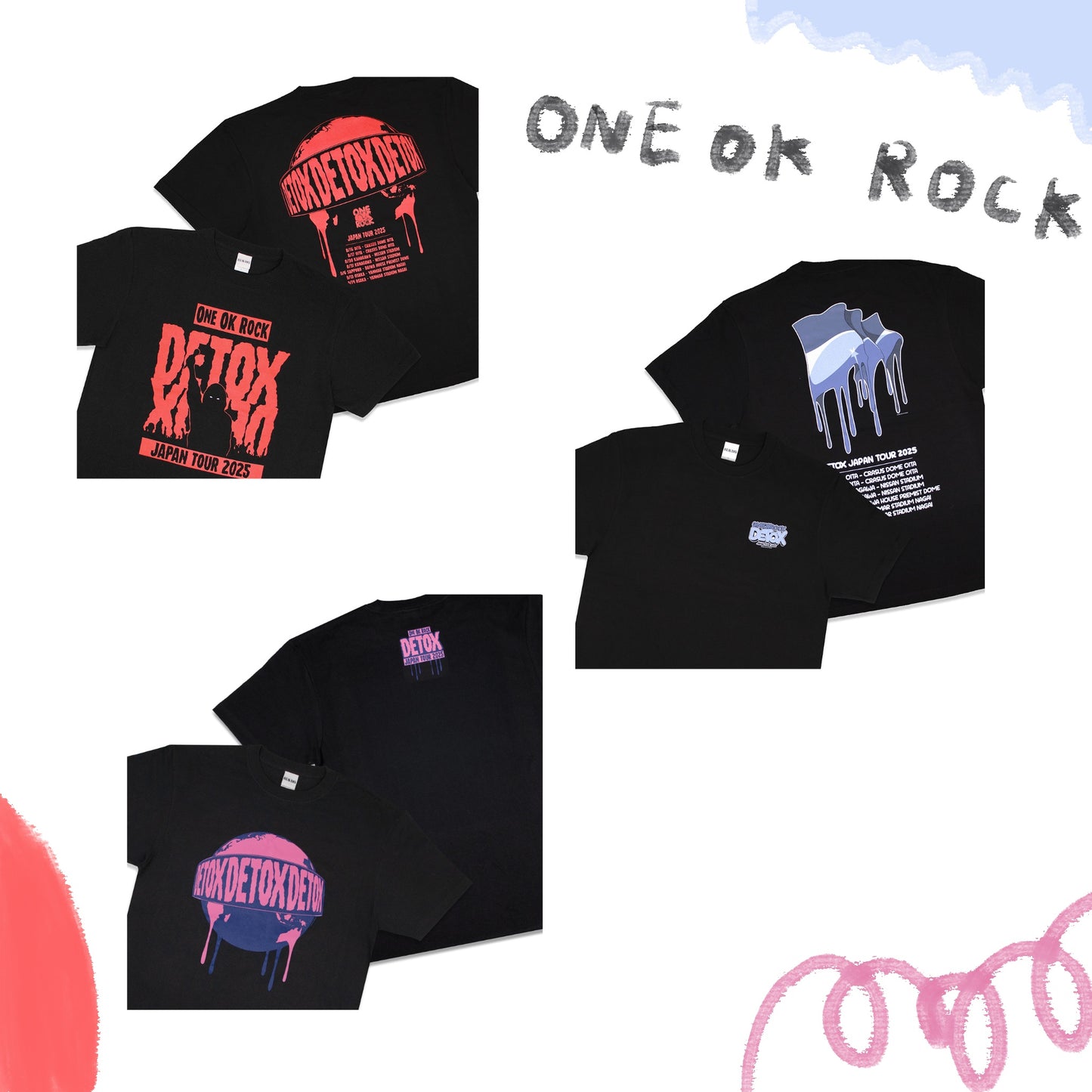 📽️ ONE OK ROCK - 2025 DETOX JAPAN - 短袖上衣 ♪︎ - 【長期預購-2025年8月下旬】