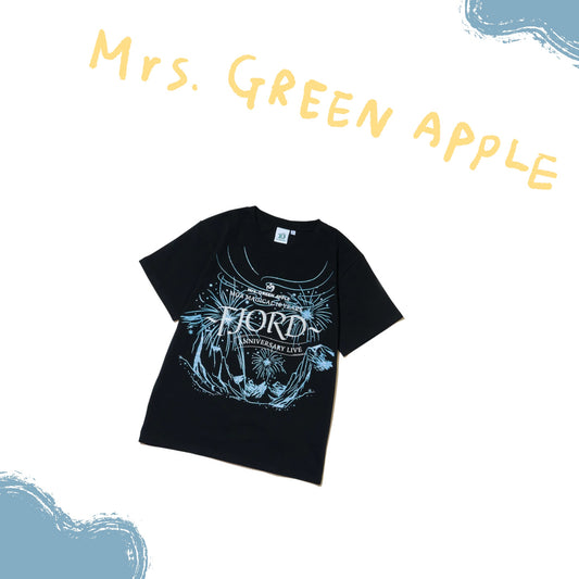 🍏 Mrs. GREEN APPLE - FJORD - 閃亮LOGO短袖上衣 ♪︎ - 【長期預購-10月上旬】
