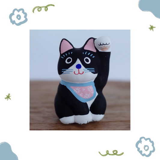 鎌倉張子 - 招財貓 - 幼貓 賓士 (左手) ♪︎