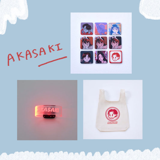 🟥 AKASAKI - REDONANCE-高校卒業式 - 隨機照片方形徽章/LED手環/手提袋 ♪︎