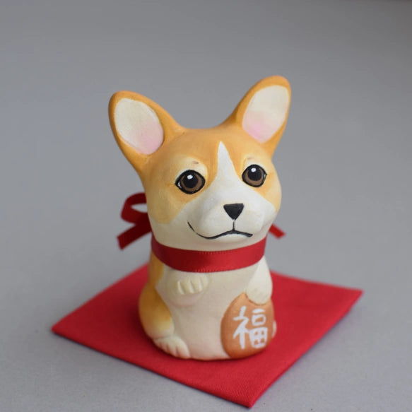 城南窯 - 招財犬 - 柯基(紅棕) ♪︎
