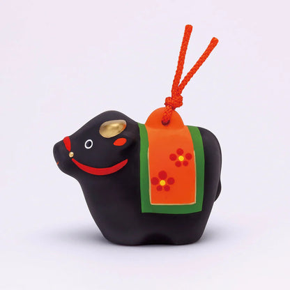 中外陶園– 藥師窯 - 錦彩招福壽壽十二支土鈴 (丑) ♪