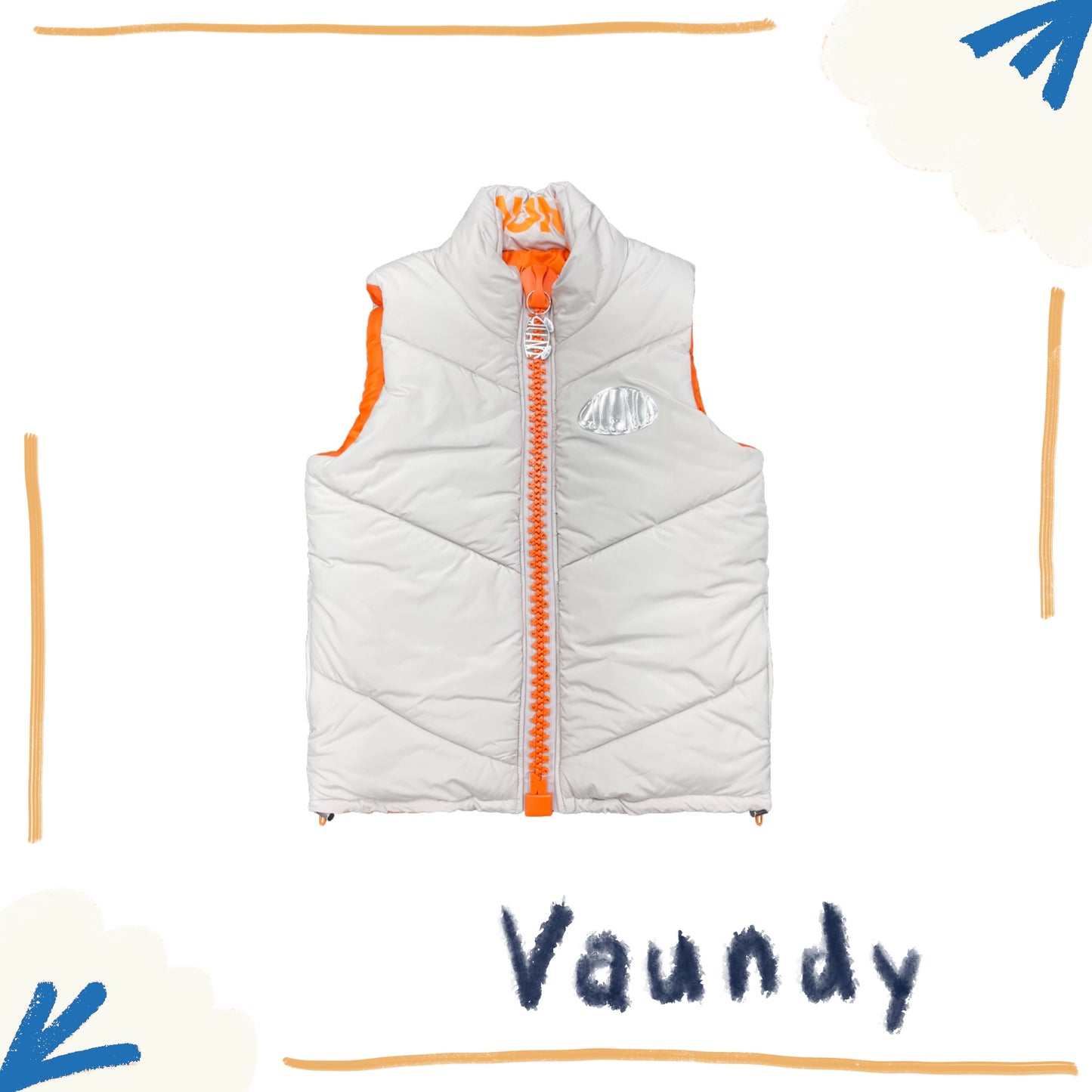 🍥 Vaundy - "SILENCE" - Logo Down Vest ♪︎