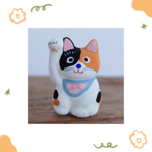 鎌倉張子 - 招財貓 - 幼貓 三花 (右手) ♪︎