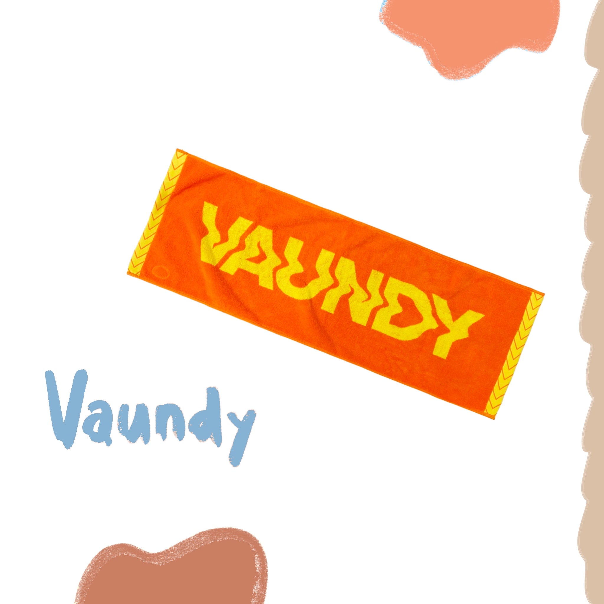 🍥 Vaundy - 【TOKYO limited】Logo Jacquard Towel［Orange×Yellow